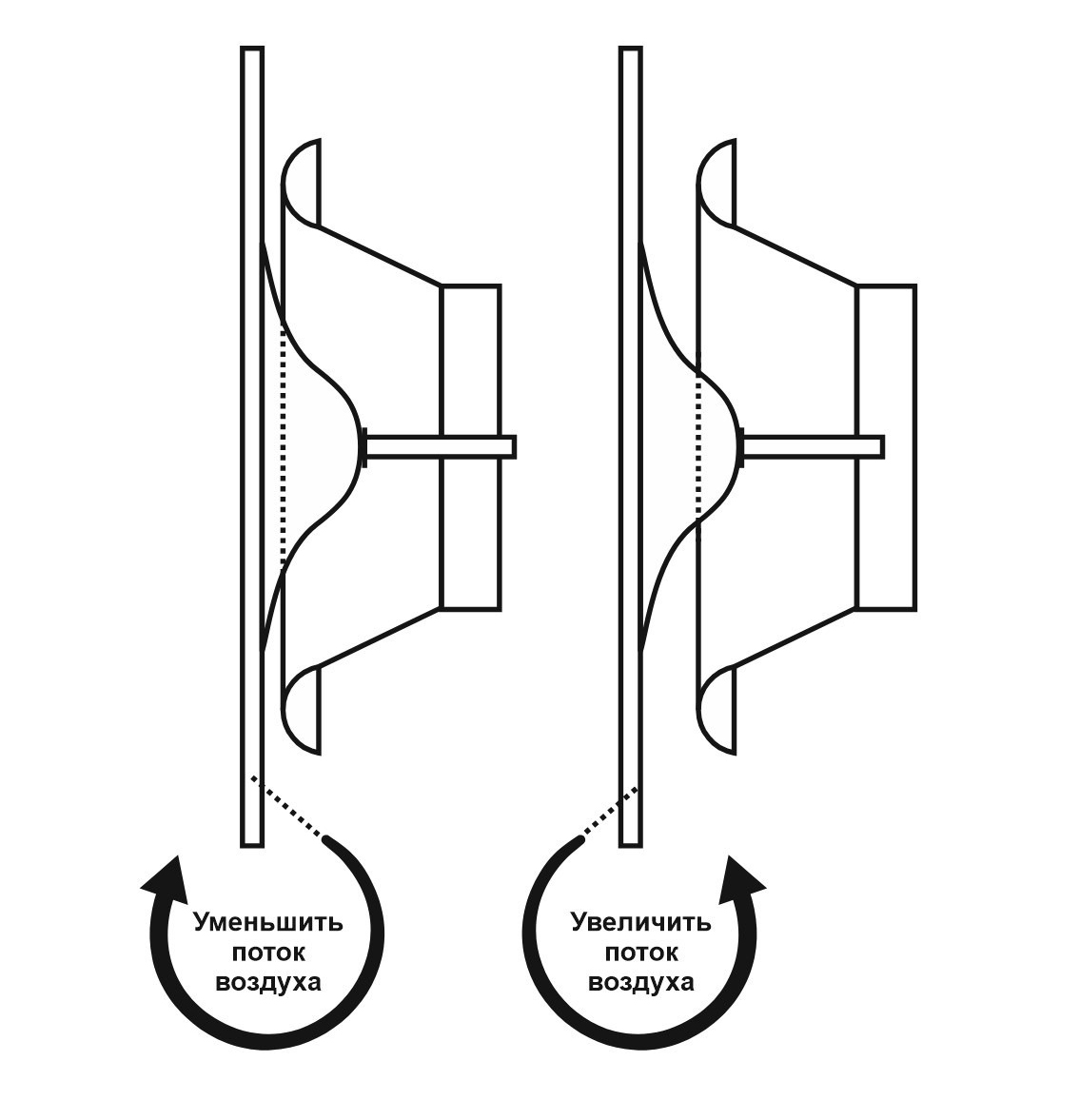 Анемостат со стеклянной внешней частью FOZA D 125 мм. Глянцевое стекло. Чёрный круглый. RAL 9005